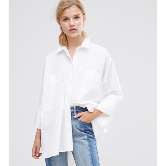 Oversized button-down shirt